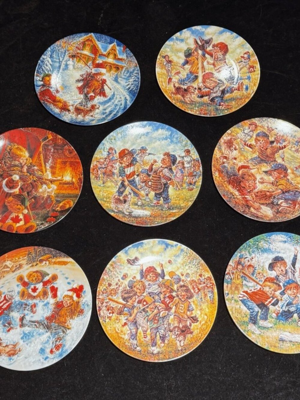 Stewart Sherwood 8pc Canadian Childhood Plates 8.5" Set